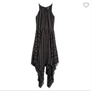 Halter top black and white dress